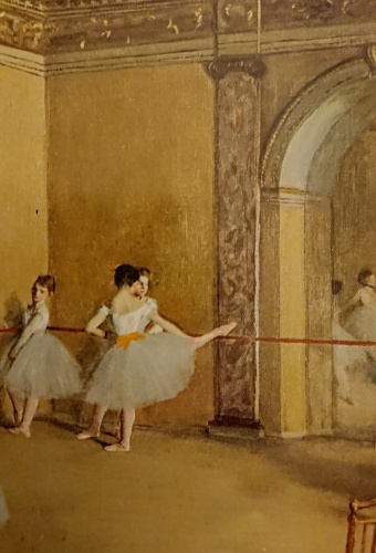 《ル・ペルティエ街のオペラ座の稽古場》部分