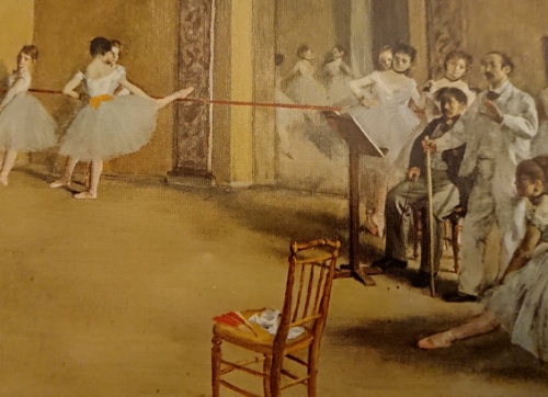 《ル・ペルティエ街のオペラ座の稽古場》部分