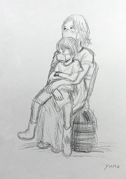 中学校3年生のクロッキー