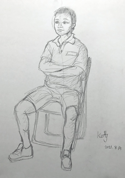 中学校3年生のクロッキー