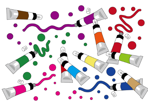 絵の具のイラスト